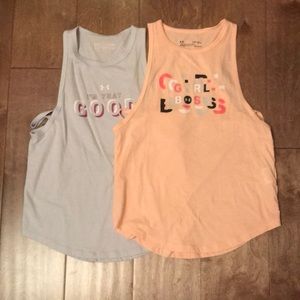 Under Armour Girls Size L Activewear Tanks